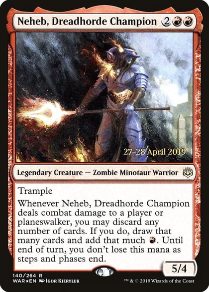 Neheb, Dreadhorde Champion, Prerelease Cards 140