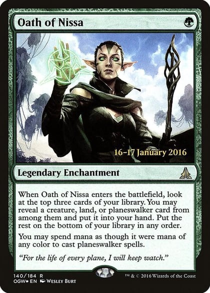 Oath of Nissa, Prerelease Cards 140