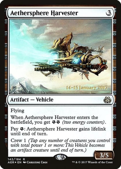 Aethersphere Harvester, Prerelease Cards 142