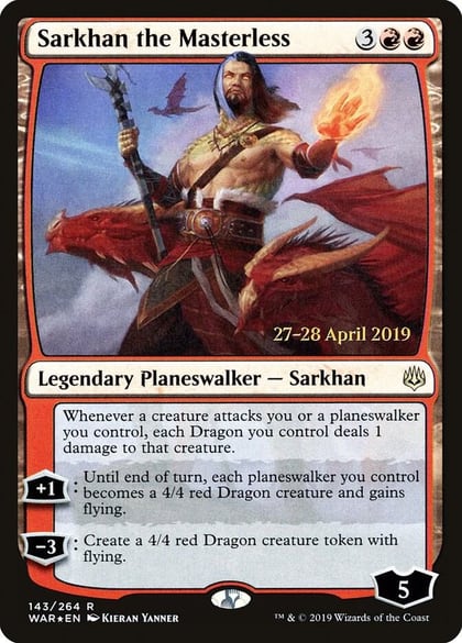 Sarkhan the Masterless, Prerelease Cards 143