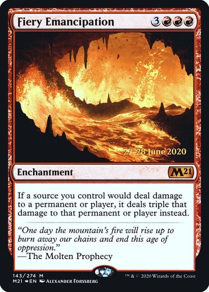 Fiery Emancipation, Prerelease Cards 143