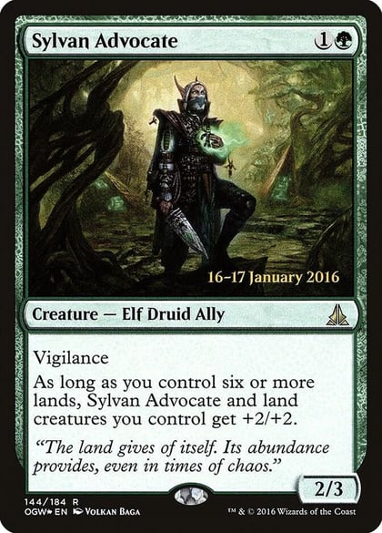 Sylvan Advocate, Prerelease Cards 144