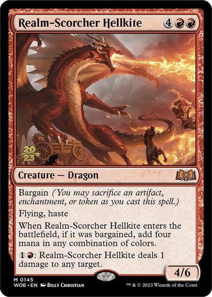 Realm-Scorcher Hellkite, Prerelease Cards 145