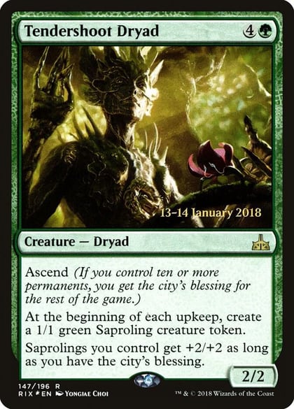 Tendershoot Dryad, Prerelease Cards 147