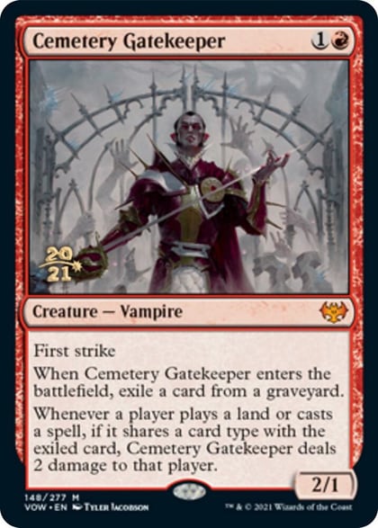 Cemetery Gatekeeper, Prerelease Cards 148