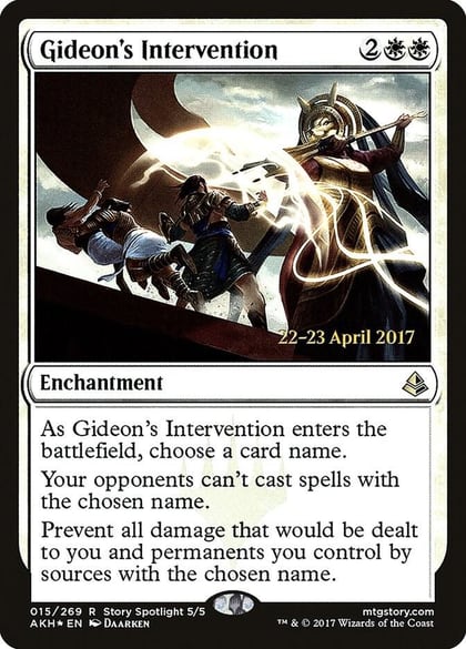 Gideon's Intervention, Prerelease Cards 15