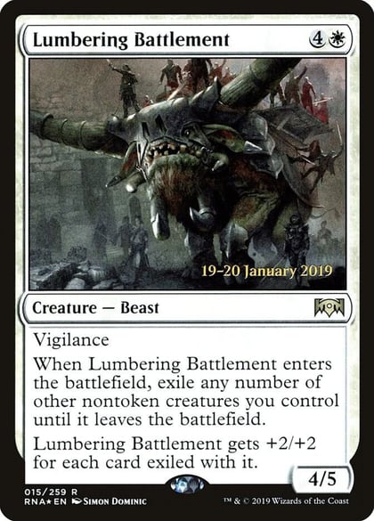 Lumbering Battlement, Prerelease Cards 15
