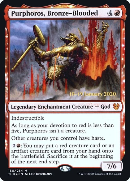 Purphoros, Bronze-Blooded, Prerelease Cards 150