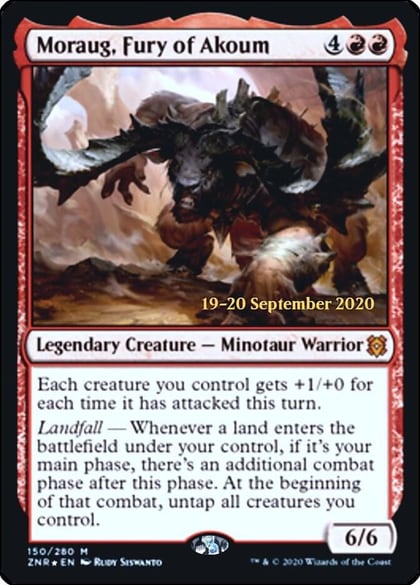 Moraug, Fury of Akoum, Prerelease Cards 150