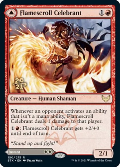 Flamescroll Celebrant, Prerelease Cards 150