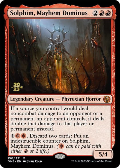 Solphim, Mayhem Dominus, Prerelease Cards 150