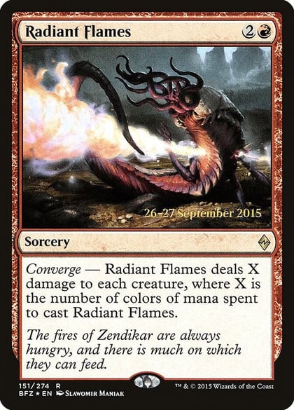 Radiant Flames, Prerelease Cards 151