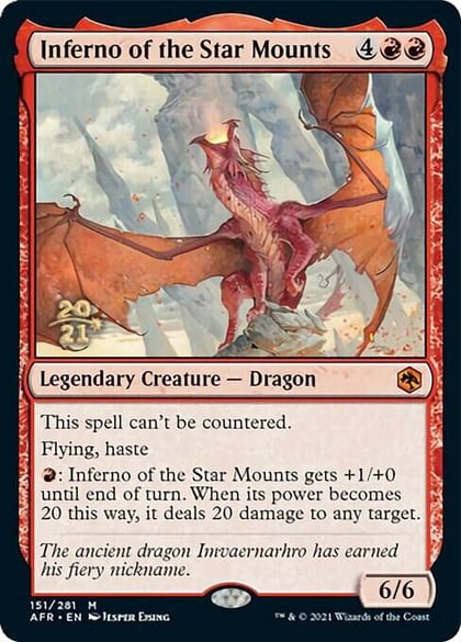 Inferno of the Star Mounts, Prerelease Cards 151