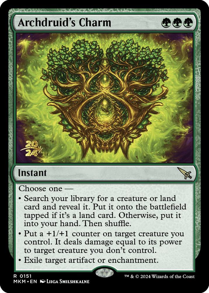 Archdruid's Charm, Prerelease Cards 151