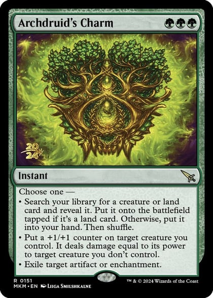 Archdruid's Charm, Prerelease Cards 151