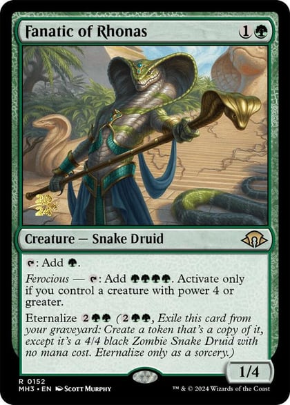 Fanatic of Rhonas, Prerelease Cards 152