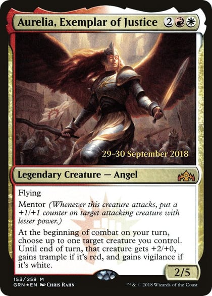 Aurelia, Exemplar of Justice, Prerelease Cards 153