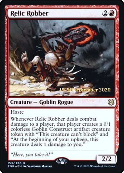 Relic Robber, Prerelease Cards 153