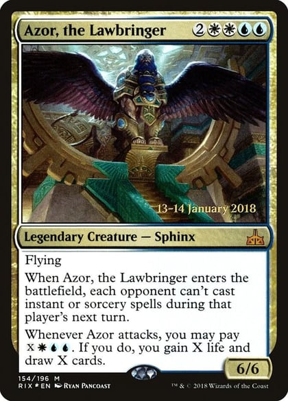Azor, the Lawbringer, Prerelease Cards 154