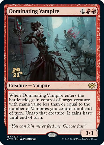 Dominating Vampire, Prerelease Cards 154