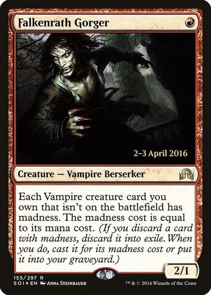 Falkenrath Gorger, Prerelease Cards 155