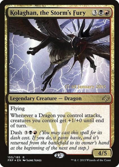 Kolaghan, the Storm's Fury, Prerelease Cards 155