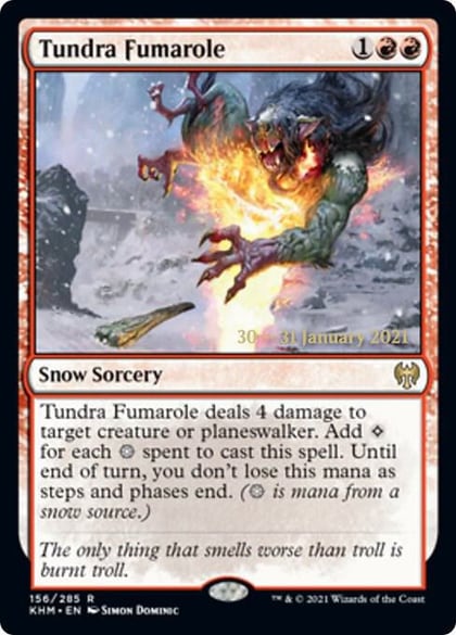 Tundra Fumarole, Prerelease Cards 156