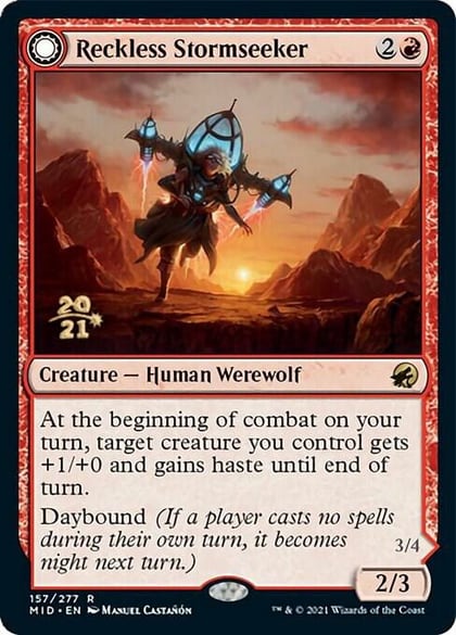Reckless Stormseeker, Prerelease Cards 157