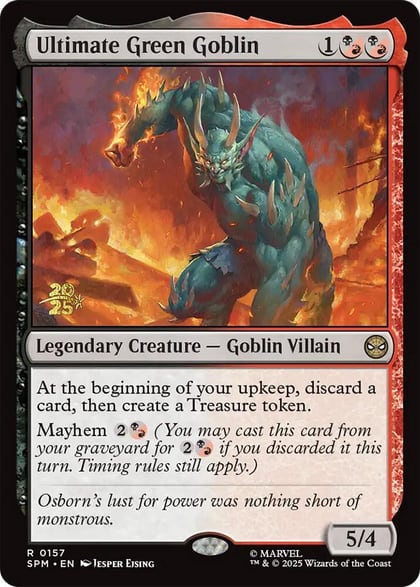 Ultimate Green Goblin, Prerelease Cards 157