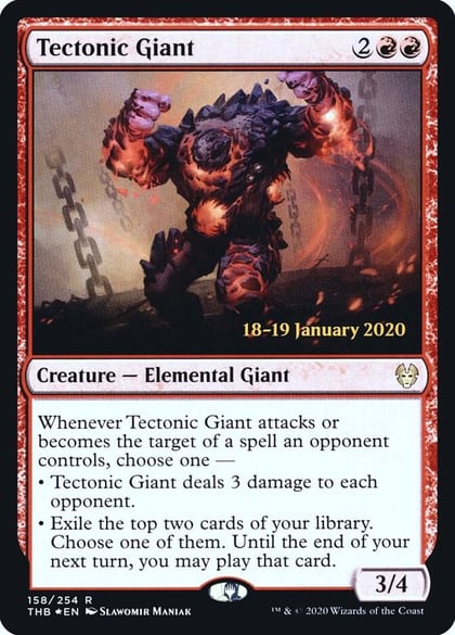 Tectonic Giant, Prerelease Cards 158