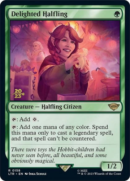 Delighted Halfling (0158), Prerelease Cards 158