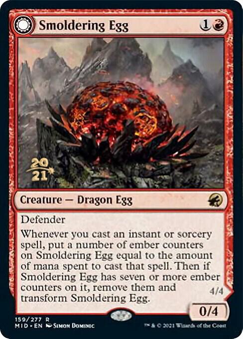 Smoldering Egg, Prerelease Cards 159