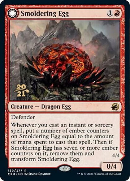 Smoldering Egg, Prerelease Cards 159