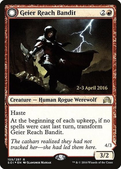 Geier Reach Bandit, Prerelease Cards 159