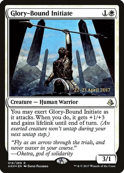 Glory-Bound Initiate, Prerelease Cards 16