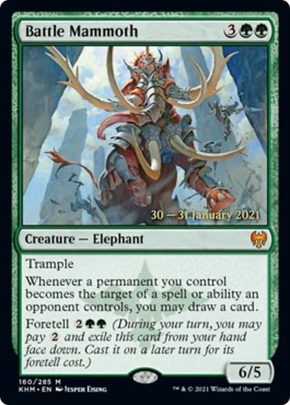 Battle Mammoth, Prerelease Cards 160