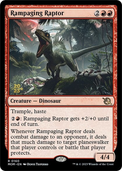 Rampaging Raptor, Prerelease Cards 160