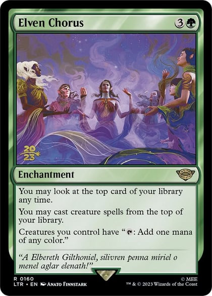 Elven Chorus, Prerelease Cards 160