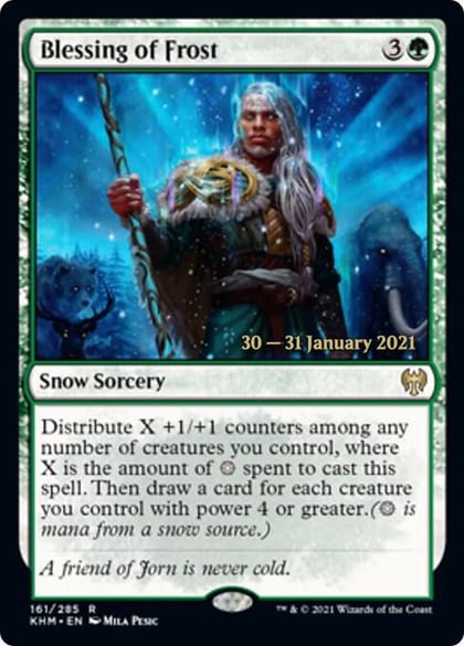 Blessing of Frost, Prerelease Cards 161