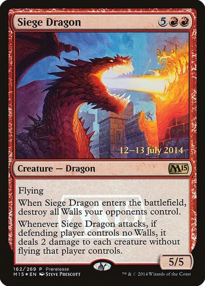 Siege Dragon, Prerelease Cards 162