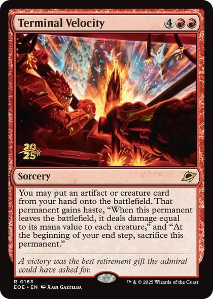Terminal Velocity, Prerelease Cards 163