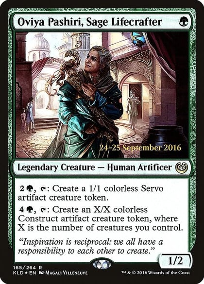 Oviya Pashiri, Sage Lifecrafter, Prerelease Cards 165