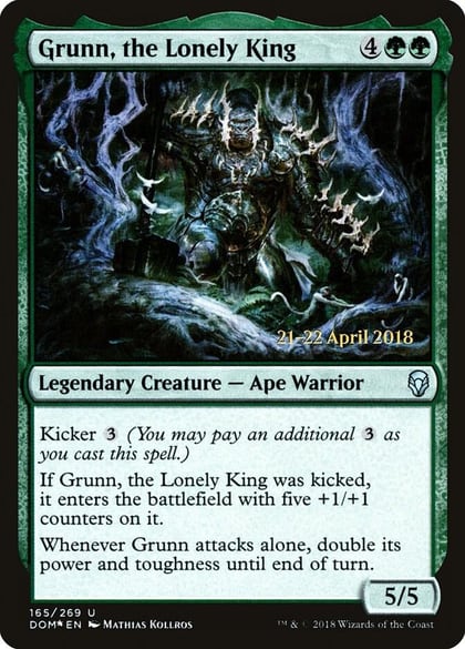 Grunn, the Lonely King, Prerelease Cards 165