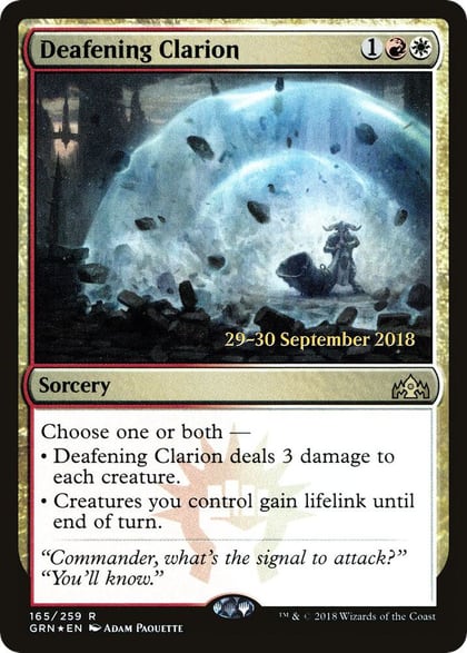 Deafening Clarion, Prerelease Cards 165