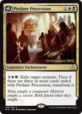 Profane Procession, Prerelease Cards 166
