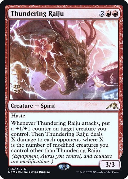 Thundering Raiju, Prerelease Cards 166