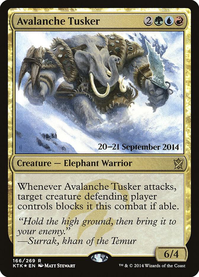 Avalanche Tusker, Prerelease Cards 166