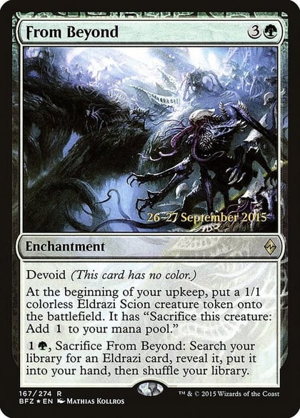 From Beyond, Prerelease Cards 167