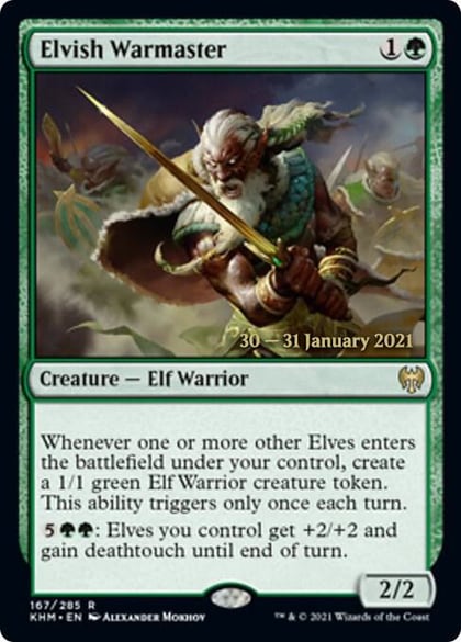 Elvish Warmaster, Prerelease Cards 167