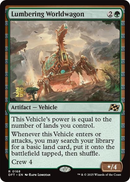 Lumbering Worldwagon, Prerelease Cards 168